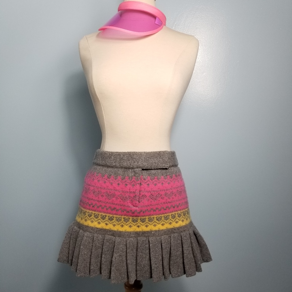 100% supergeelong wool mini skirt